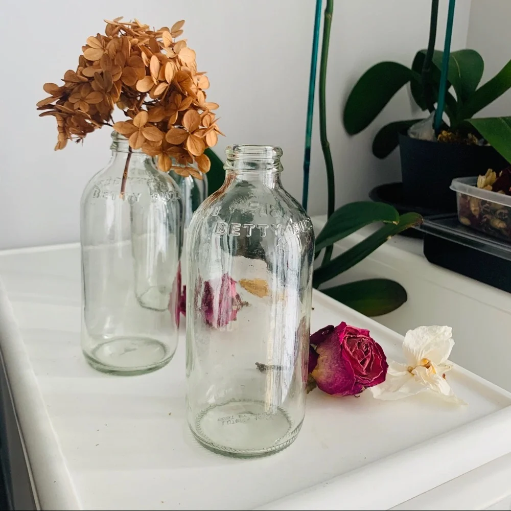 3pcs Vintage Bar Buzz Decor Glass Jars